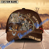 BlueJose Hunting Deer Leather Zip Pattern Multicolor Personalized Cap