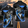 BlueJose Darts Cool Wolf Multicolor Options Personalized Name Shirt (4 Colors)