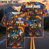 BlueJose Darts Flaming Dartboard Attitude Graffiti Pattern Personalized Shirt (4 Colors)