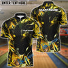 BlueJose Bowling And Pins Black Lightning Panther Multicolor Customized Name 3D Shirt (4 Colors)