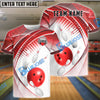 BlueJose Bowling And Pins Strike Force Customized Name, Team Name 3D Shirt (4 Colors)