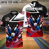 BlueJose Bowling And Pins American Eagle Customized Name, Team Name 3D Shirt (4 Colors)