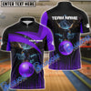 BlueJose Bowling And Pins Premium Eagle Customized Name 3D Shirt (4 Colors)