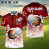 BlueJose Lightning Golf Ball Customized Name, Team Name 3D Shirts (4 Colors)