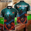 BlueJose Billiards 8-Ball Halloween Pumpkin Scarecrow 2 Personalized Name, Team Name Unisex Shirt (4 Colors)