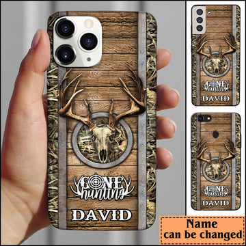 BlueJose Hunting Skull Personalized Name Phone Case