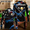 BlueJoses Billiards Ball 8 & 9 American Flag Cross Cue Customized Name, Team Name 3D Shirt