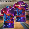 BlueJose Bowling Funny Turkey Neon Style Personalized Name, Team Name 3D Shirt