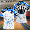 BlueJose Bowling And Pins Retro Customized Name, Team Name 3D Shirt (4 Colors)