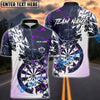 BlueJose Darts Abstract Paint Splash Modern Dartboard Multicolor Options Personalized Name Shirt (4 Colors)