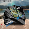 BlueJose Fishing Gray Jumping Water Splash Graphic Personalized Cap (13 Breeds)
