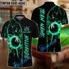 BlueJose Billiards Ball 8 Fire Break Glass Personalized Name Shirt (4 Colors)