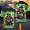 BlueJose Darts Pirate Reaper Dartboard Multicolor Options Personalized Name Shirt (4 Colors)