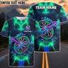 BlueJose Darts Neon Glow Personalized Name, Team Name Shirt (4 Colors)
