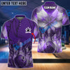 BlueJose Bowling And Pins Butterfly Customized Name 3D Shirt (4 Colors)