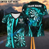 BlueJose Darts Flame Dartboard Fire Arrow Down Multicolor Options Personalized Name Shirt (4 Colors)