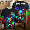 BlueJose Billiards 8-Ball Colorful Angry Teddy Bear Personalized Name, Team Name Unisex Shirt