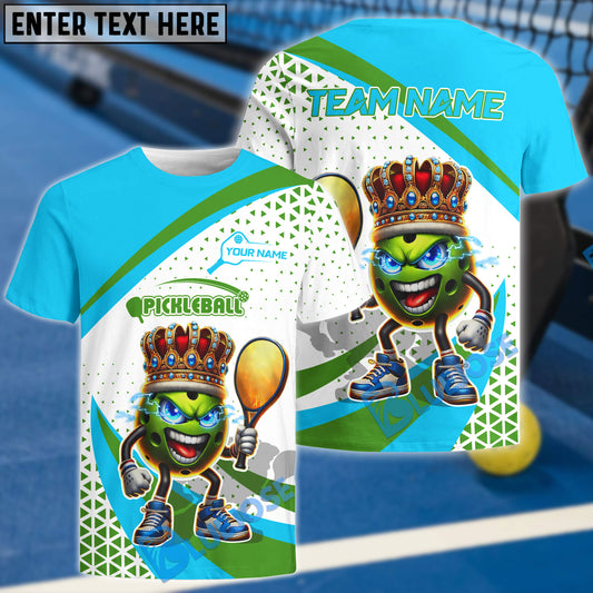 BlueJose Pickball King Customized Name 3D Shirt (6 Colors)
