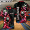 BlueJose Grim Reaper Bowling Premium Multicolor Customized Name 3D Shirt (6 Colors)