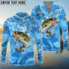 Bluejose Bass Fishing Catch The Blue Wave Custom Name & Team Name 3D Shirts