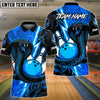 BlueJose Bowling Lightning Cobra Viper Customized Name, Team Name 3D Shirt (4 Colors)