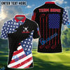 BlueJose Golf US Flag White Red Customized Name, Team Name 3D Shirts