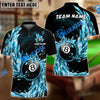 BlueJose Billiards Ball 8 Breath Of Ice Personalized Name, Team Name Shirt (6 Colors)