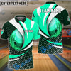 BlueJose Bowling And Pins Curved Strike Customized Name 3D Shirt (6 Colors)
