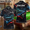 BlueJose Billiards 8 Ball Hell Flame Shark Personalized Name, Team Name Unisex Shirt (4 Colors)