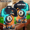 BlueJose Billiards Ball 8 Spinning Paint Personalized Name, Team Name Unisex Shirt (4 Colors)