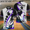 BlueJose Bowling Ball And Pins Wind Rise Multicolor Option Customized Name 3D Shirt (4 Colors)