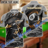 BlueJose Billiards Eagle Pool 8 Personalized Name, Team Name Unisex Shirt (4 Colors)