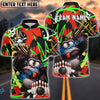 BlueJose Bowling & Pins Funny Gorilla Character Graffiti Splash Customized Name, Team Name 3D Shirt (4 Colors)