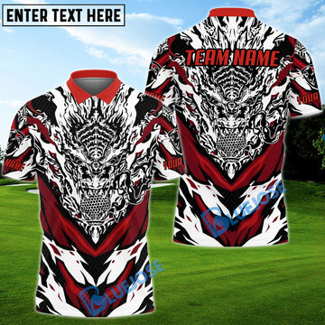BlueJose Golf Dragon Pattern Customized Name, Team Name 3D Shirts (4 Colors)