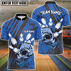BlueJose Skull Bowling And Pins Multicolor Option Customized Name 3D Shirt (4 Colors)