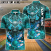 BlueJose Bowling And Pins Flame Skull Warrior Customized Name 3D Shirt (4 Colors)