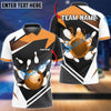 BlueJose Bowling and Pins Tornado and Fire Pattern Customized Name, Team Name 3D Shirt (4 Colors)