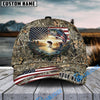 BlueJose Fishing American Flag Sunrise Farm Scene Camo Custom Name 3D Cap (12 Breeds)