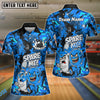 BlueJose Bowling Spare Me Cartoon Fire Burst  Customized Name, Team Name 3D Shirt (4 Colors)