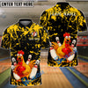 BlueJose Bowling And Pins Chicken Funny Cartoon Strike Graphic Customized Name, Team Name 3D Shirt (6 Colors)