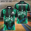 BlueJose Bowling And Pins Color Diamond Multicolor Customized Name 3D Shirt (4 Colors)