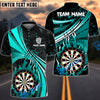 BlueJose Darts Animated Flame Personalized Name, Team Name Shirt (4 Colors)