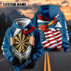 BlueJose Darts American Super Arrow Man Personalized Name Shirt