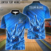 BlueJose Bowling Golden Strike Ball & Pins Explosion Customized Name, Team Name 3D Shirt (6 Colors)