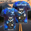 BlueJose Darts Wolf Graffiti Style Customized Name, Team Name 3D Shirt (4 Colors)