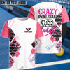 BlueJose Pickleball Crazy Lady Personalized Name Unisex Shirt