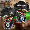 BlueJose Billiards Shark Pirate Personalized Name Shirt (6 Colors)