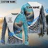 Bluejose Catfish Fishing White Skin Diagonal Custom Name & Team Name 3D Shirts