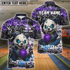 BlueJose Bowling And Pins Graffiti Panda Customized Name, Team Name 3D Shirt (4 Colors)