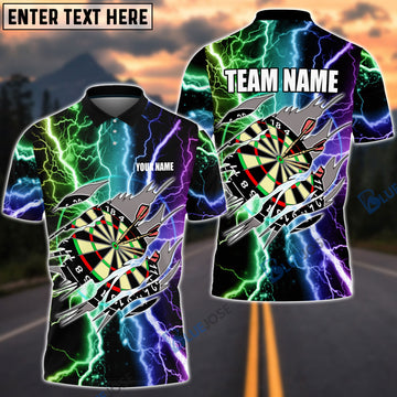 BlueJose Darts Lightning Personalized Name Shirt
